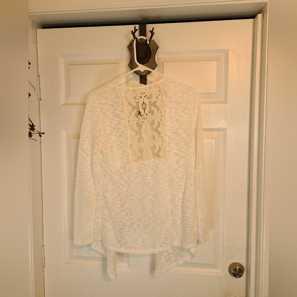(1209) M Fasis Woman's Lace Blouse, Size: Small, Color: White - Picture 6 of 14